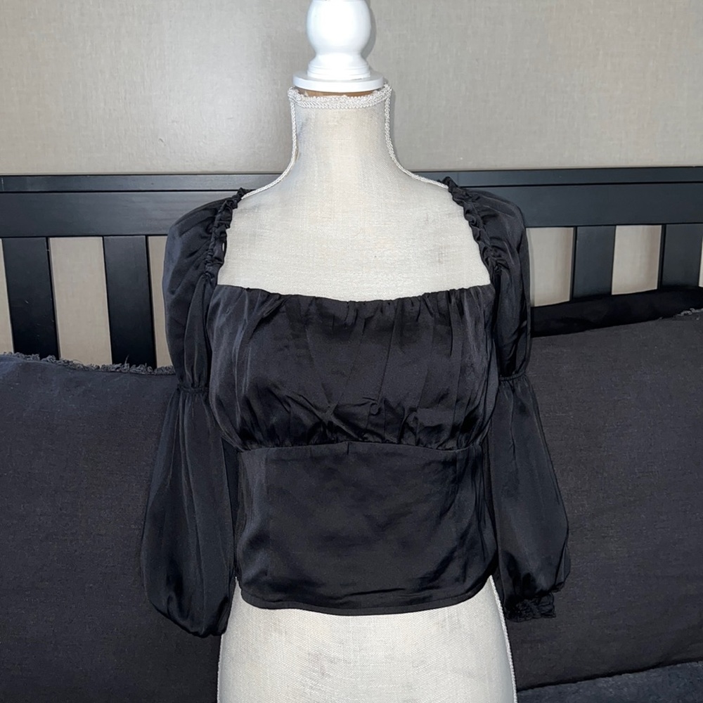 Black shirt from h&m, super cute but never wore it.